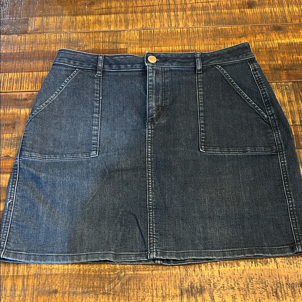 LOFT Dark Blue A-Line Skirt
